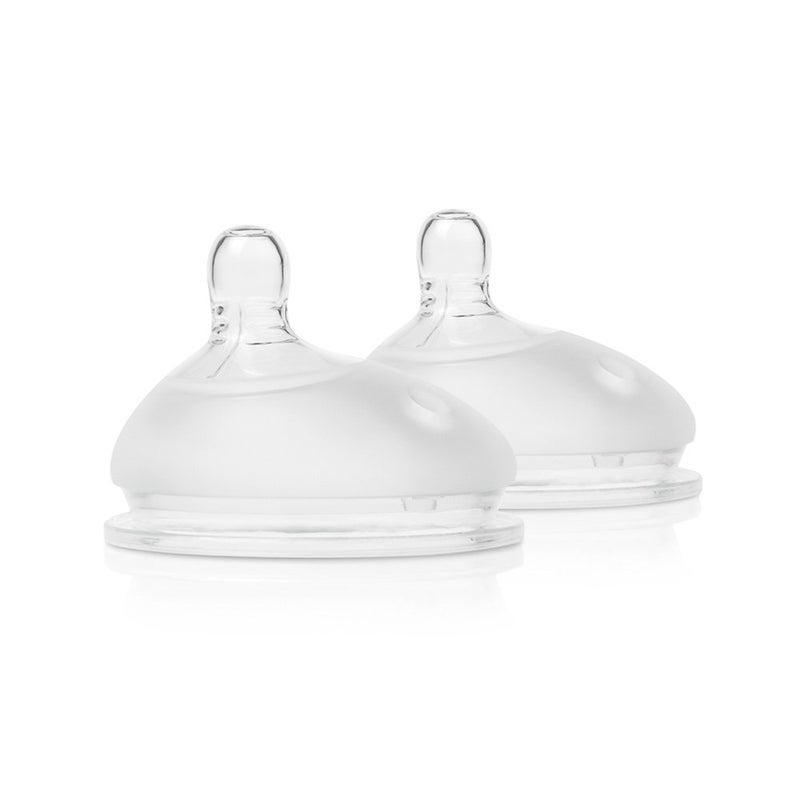 Olababy Gentle Bottle Silicone Replacement Nipple 2 Pack (X Cut/Thicker Liquids) - Image 1